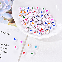 White Opaque Acrylic Beads&nbsp;SACR-YW0001-15