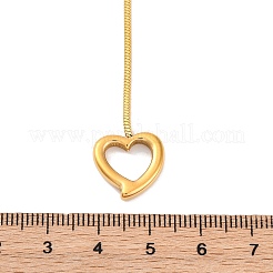 304 Stainless Steel Heart Pendant Y Pendant Necklaces&nbsp;NJEW-U026-05G