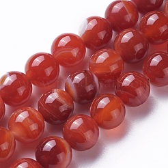 Natural Red Agate Beads Strands&nbsp;G-P434-09C-B