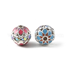 Brass & Alloy & Rhinestone Enamel Beads&nbsp;RB-CBA973B-11C-P