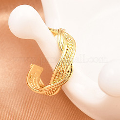 Brass Cuff Rings for Women&nbsp;RJEW-Z113-03G