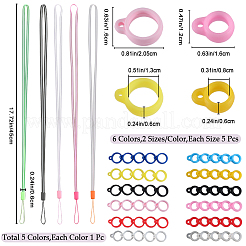 5Pcs 5 Colors Rubber Lanyard Straps&nbsp;DIY-GF0008-39B