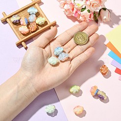 16Pcs 8 Colors Two Tone Transparent Acrylic Beads&nbsp;OACR-CJ0002-53