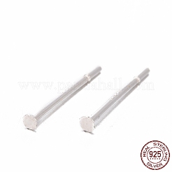 925 Sterling Silver Flat Pad Stud Earring Findings&nbsp;STER-S002-35