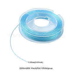 10 Rolls 3-Ply Metallic Polyester Threads&nbsp;MCOR-YW0001-03D