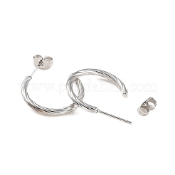 Non-Tarnish 304 Stainless Steel Round Stud Earrings&nbsp;EJEW-M218-06P
