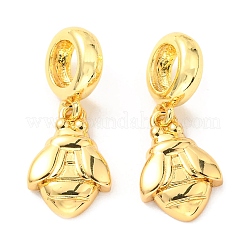 Brass European Dangle Charms&nbsp;KK-M247-01G