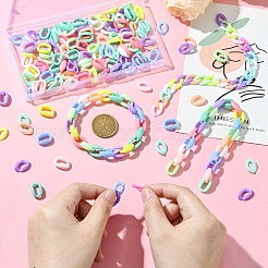 200Pcs 2 Styles Opaque Acrylic Linking Rings&nbsp;OACR-YW0002-05