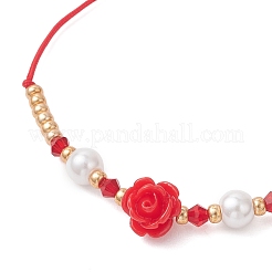 6Pcs Glass Seed Bead & Resin Braided Beaded Bracelets&nbsp;BJEW-MZ00307