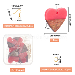 Heart Dangle Earring DIY Making Kit&nbsp;DIY-OC0007-91