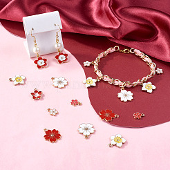60Pcs 10 Styles Alloy Enamel Pendants&nbsp;ENAM-TA0003-74