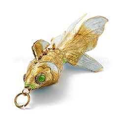 Brass Cloisonne Pendants&nbsp;KK-P251-A03-G