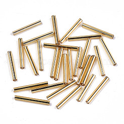 Electroplate Glass Bugle Beads&nbsp;SEED-S043-02C-01