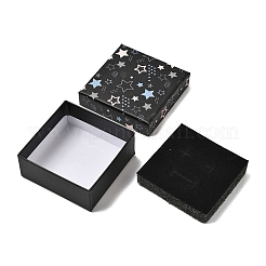 Star Print Paperboard Jewelry Gift Boxes&nbsp;CON-K016-01B