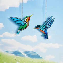 Acrylic Hummingbird Hanging Ornaments&nbsp;HJEW-WH20004-07