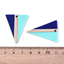 Opaque Resin & Wood Pendants&nbsp;RESI-T057-66A