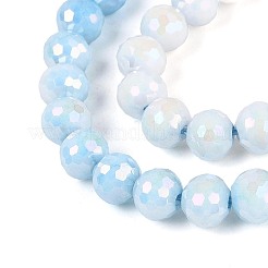 Anti-Tarnish Electroplate Glass Beads Strands&nbsp;GLAA-N056-6mm-10