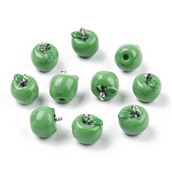 Apple Resin Charms&nbsp;X-RESI-R184-04