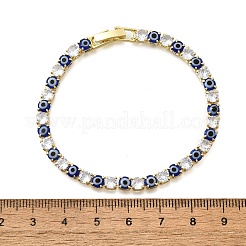 Brass Enamel Link & Charm Bracelets&nbsp;BJEW-Z094-02G-03B