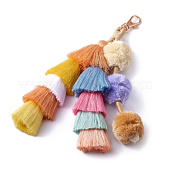 Handmade Tassel Keychain&nbsp;HJEW-TZ0001-B01