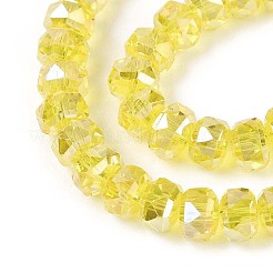 Electroplate Transparent Glass Beads Strands&nbsp;EGLA-N022-04A-D19