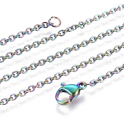 Ion Plating(IP) 304 Stainless Steel Cross Chain Necklaces&nbsp;NJEW-F262-03-B