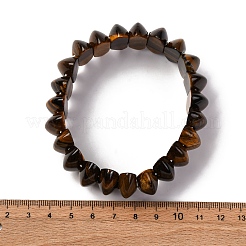 Bicone Natural Tiger Eye Beads Stretch Bracelets for Women Men&nbsp;BJEW-C097-05L
