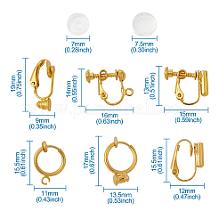 Brass Clip-on Earrings Findings&nbsp;KK-TA0007-66