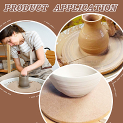 Medium Density Fiberboard (MDF) Portable Clay Wedging Board with Built&nbsp;AJEW-WH0270-255