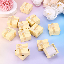 Square Paper Jewelry Ring Gift Boxes with Bowknot&nbsp;CON-TAC0010-80D