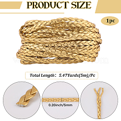 5M 3-Ply PU Leather Braided Cord&nbsp;LC-GF0001-12F