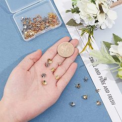 90Pcs 9 Style 304 Stainless Steel Peg Bails Pendants&nbsp;STAS-UN0026-41