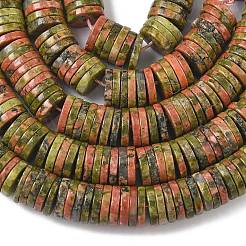 Natural Unakite Beads Strands&nbsp;G-G329-B04-8x1mm