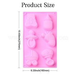 1 Set 2Pcs Bottle & Baby Feet Silicone Molds&nbsp;ST-CJ0007-93