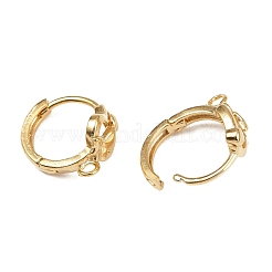 Brass Hoop Earring Findings&nbsp;KK-P310-30G