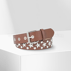 Alloy Star Rivets PU Leather Chain Belts&nbsp;DIY-WH20007-291C