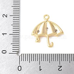 Brass Micro Pave Clear Cubic Zirconia Pendants&nbsp;KK-U064-01G