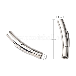 Tarnish Resistant Smooth Surface 304 Stainless Steel Bayonet Clasps&nbsp;STAS-N002-02-3mm