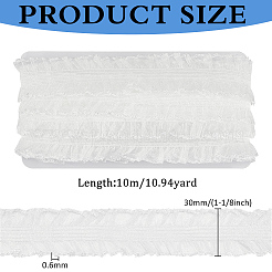 10M Polycotton Pleated Elastic Lace Ribbon&nbsp;OCOR-FG0002-62A-02