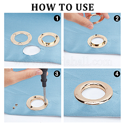 4Pcs Alloy Eyelet Grommets for Bag&nbsp;FIND-GF0003-23LG