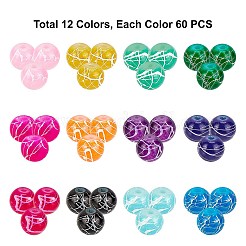 720Pcs 12 Colors Drawbench Glass Beads Strands&nbsp;DGLA-PH0002-08