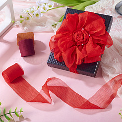 3 Rolls 3 Colors Wrinkle Polyester Ribbon&nbsp;OCOR-TA0002-98D