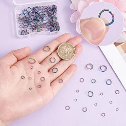 180Pcs 6 Styles 304 Stainless Steel Open Jump Rings&nbsp;STAS-UN0039-10