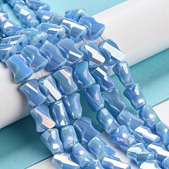 Electroplated Glass Beads Strands&nbsp;GLAA-G092-A-14