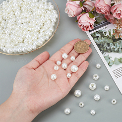 300Pcs 3 Styles ABS Plastic Imitation Pearl Beads&nbsp;KY-NB0001-72