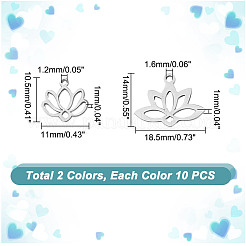 20Pcs 2 Styles 304 & 201 Stainless Steel Charms&nbsp;STAS-DR0001-05