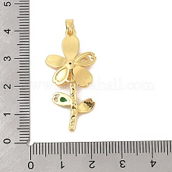 Brass Micro Pave Cubic Zirconia Pendants&nbsp;KK-R100-03G