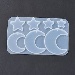 Astronomy Theme Moon Silicone Pendant Molds&nbsp;X-DIY-E065-07B