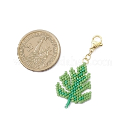 4Pcs 4 Styles Handmade Glass Seed Beaded Pendant Decorations&nbsp;HJEW-MZ00358