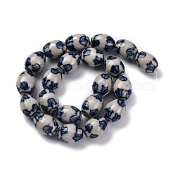 Handmade Blue and White Porcelain Beads&nbsp;PORC-I027-16B